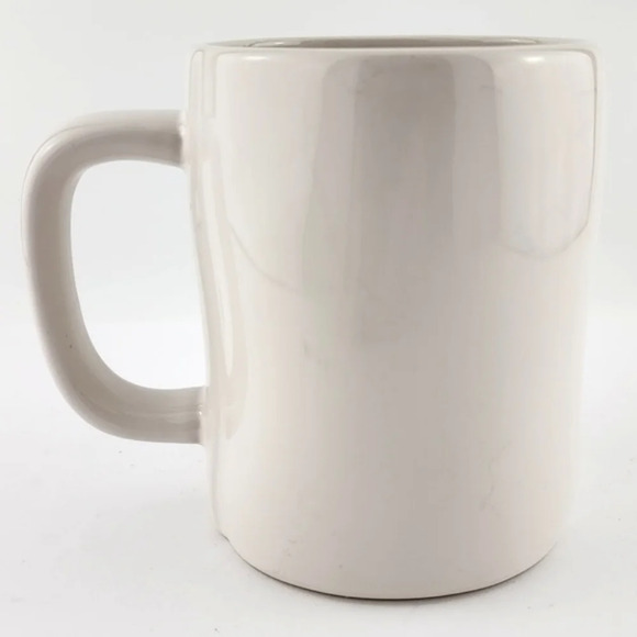 ⭐️2/ $50⭐️ Rae Dunn Artisan Collection White Coffee Mug Large Letter BUNNY TRAIL - Picture 3 of 9